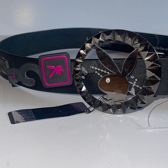 PLAYBOY Accessories Vintage Y2k Playboy Bunny Studded Belt Size L